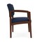 Lesro Lenox Wood Wide Guest Chair Wood Frame, Walnut, RF Blueberry Back, MD Ink Seat LW1201 - alternate 2